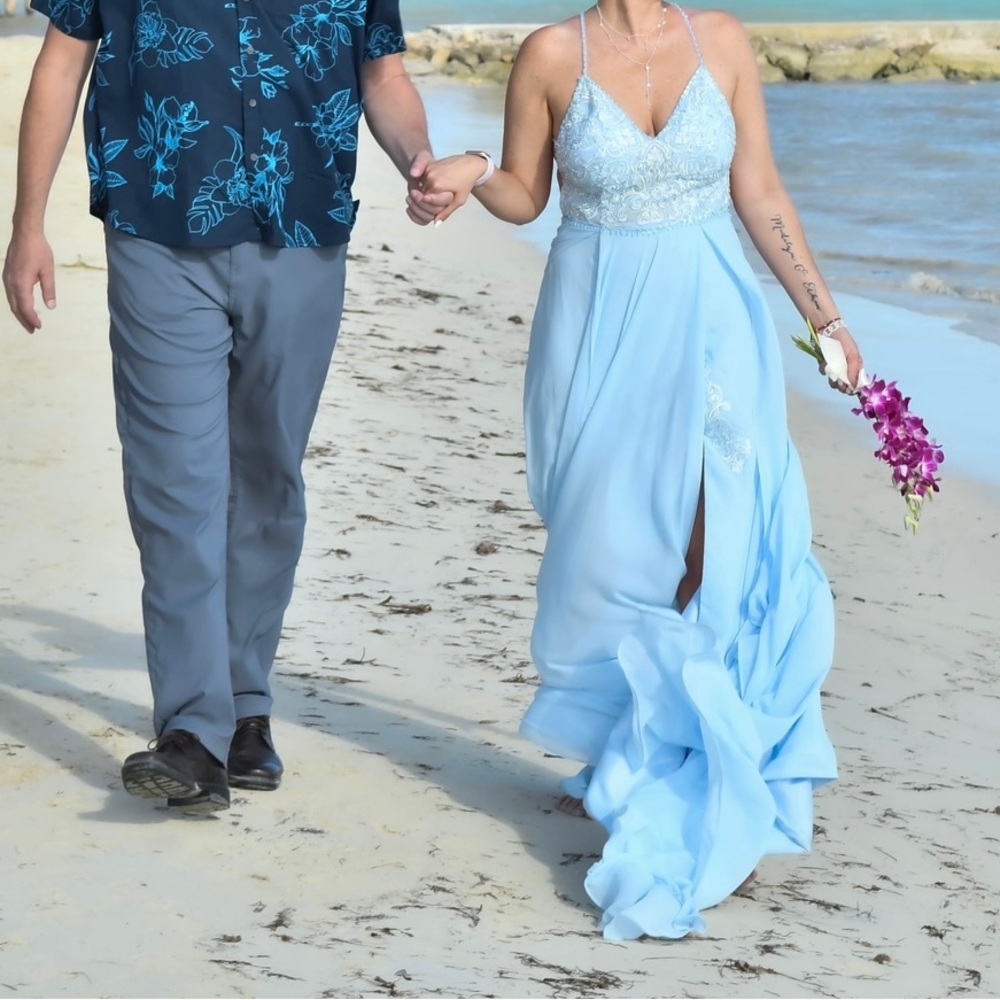Light blue beach wedding/summer dress
